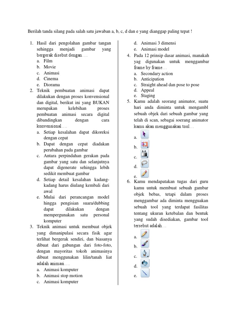 Soal Animasi 2D | PDF