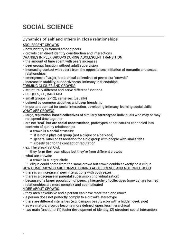 Adolescent Crowds: Identity Dynamics | PDF | Adolescence | Friendship