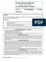 Plan de Mejoramiento Iiip Math 6 Consuelo