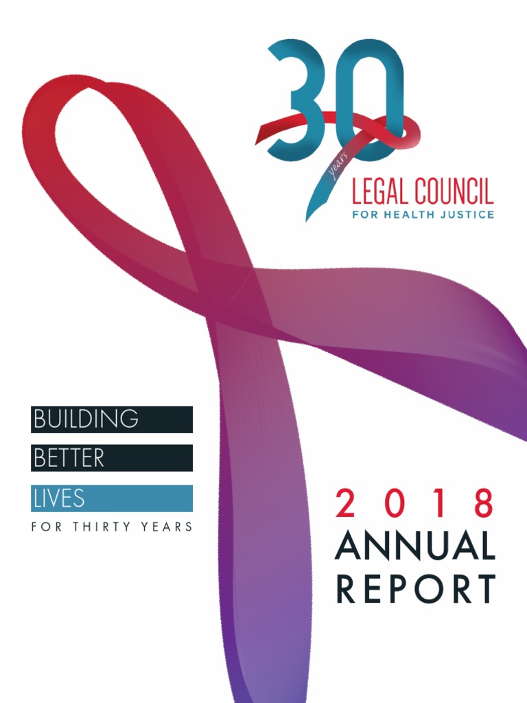 2018 Annual Report Legal Council For Health Justice PDF