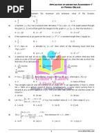 Application of Derivative Assignement-1