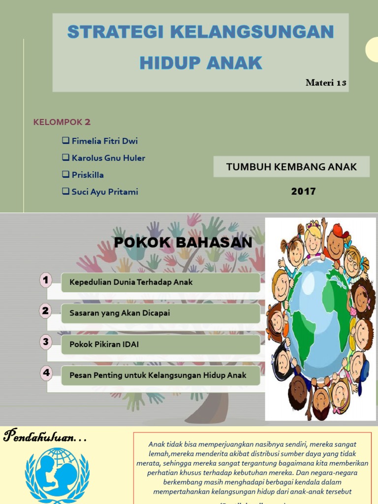 Strategi Kelangsungan Hidup Anak Pdf