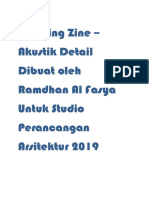 Clipping Zine - Akustik Detail Dibuat Oleh Ramdhan Al Fasya Untuk Studio Perancangan Arsitektur 2019