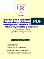Sesión 1 Introducción Dioestadística y Demografía