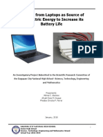 Waste Heat From Laptops As Source of Thermoelectric Energy To Increase Its Battery Life