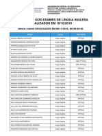 Resultados exames inglês UFU 2019