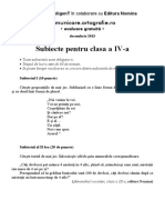 Subiecte Concurs Comunicare - Clasa 4 PDF
