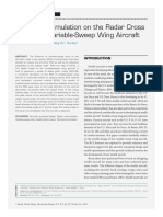 Numerical Simulation On The Radar Cross Section of Variable-Sweep Wing Aircraft