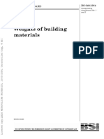 Schedule of Weights of Building Materials