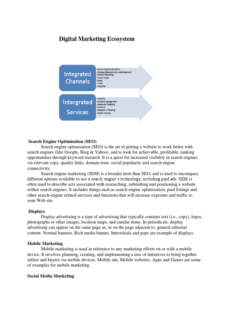 Digital Marketing Ecosystem Overview | PDF | Search Engine Marketing ...