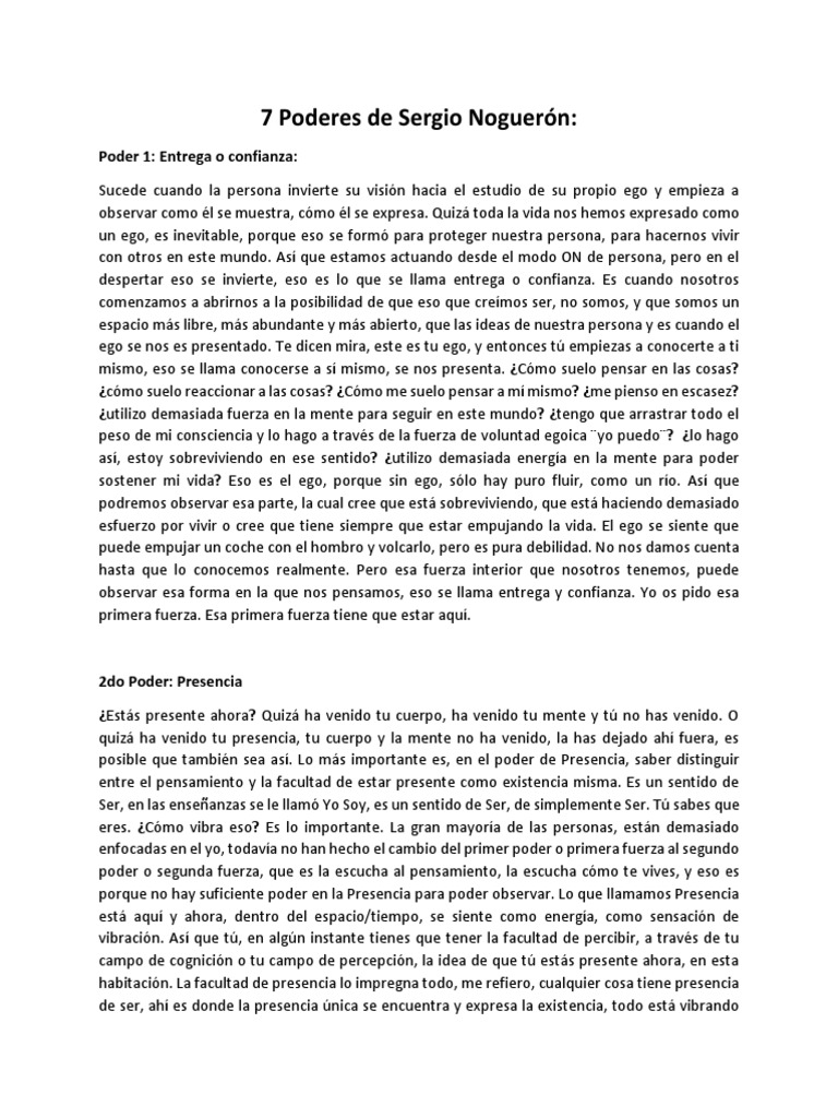 7 Poderes de Sergio Nogueron PDF Yo Amor