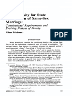 The Necessity For State Recognition of Same-Sex Marriage - Constit