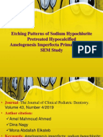 Etching Patterns of Sodium Hypochlorite Pretreated Hypocalcified
