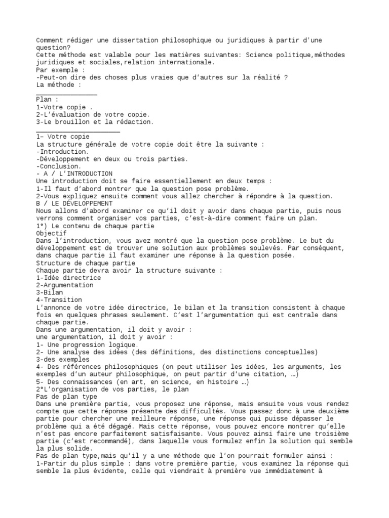 Comment Rediger Une Dissertation Philosophique Pdf Orthographie Bonheur