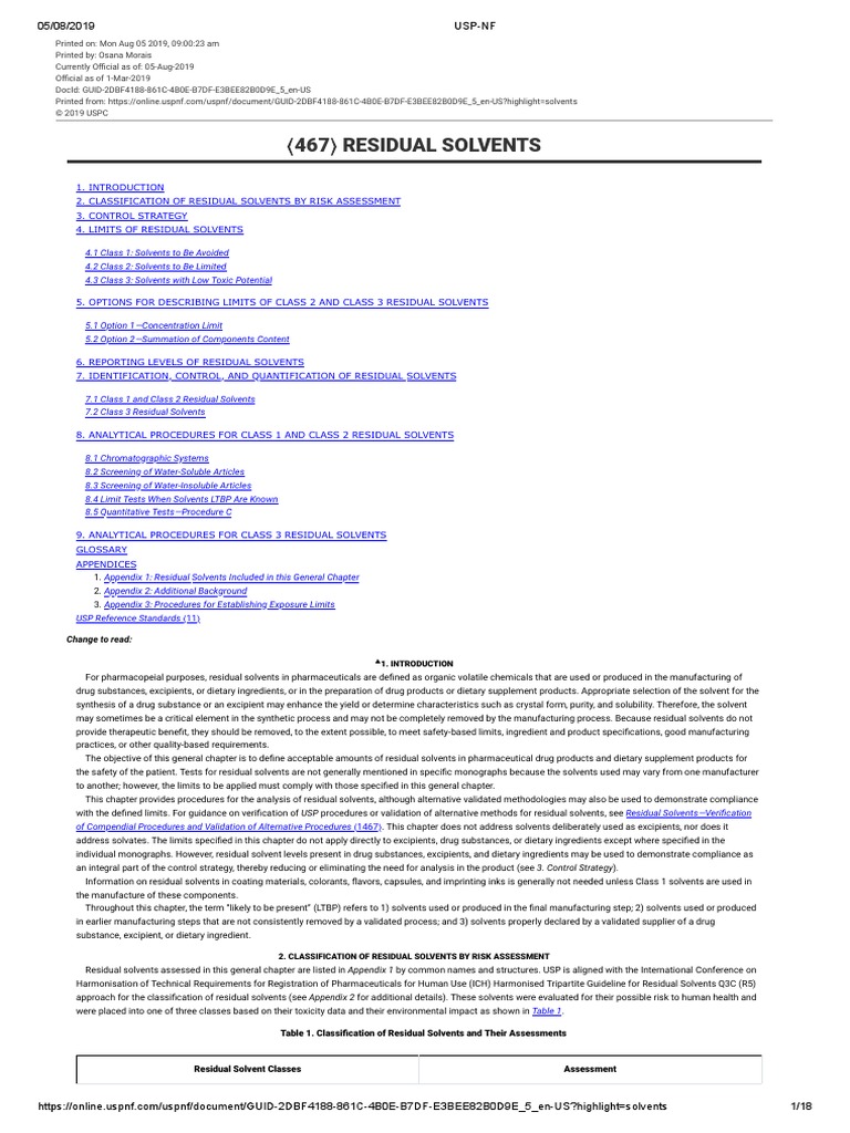 USP PDF Gas Chromatography Solution