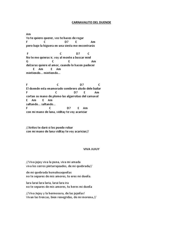 Carnavalito del Duende: Folclore Argentino | PDF