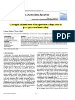 Changes in Hardness of Magnesium Alloys Due to Pre