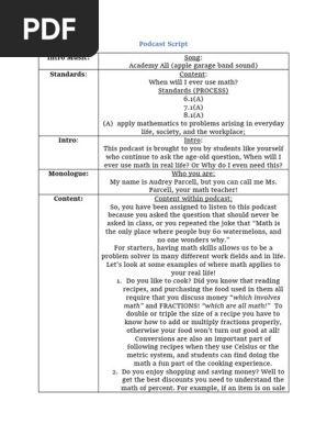 podcast script