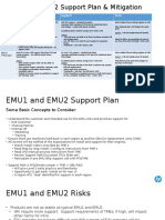 EMU1 and EMU2 Support Plan & Mitigation: Machine Build Install Support Parts