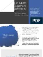 Analysis of Supply Risk Asssement Techniques