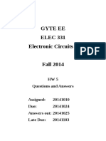 Gyte Ee ELEC 331 Electronic Circuits 2: HW5 Questions and Answers