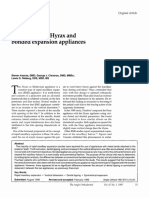 Comparison of Hyrax and and Bonded Expansion Appliance