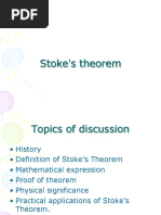 Stoke's Theorem