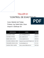 "Control de Exactitud": Taller 01