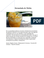 Receta de Mermelada de Melón