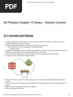 As Physics Chapter 12 Notes – Electric Current _ a Level Notes