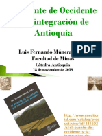 El Puente de Occidente y La Integración de Antioquia Cátedra Antioquia