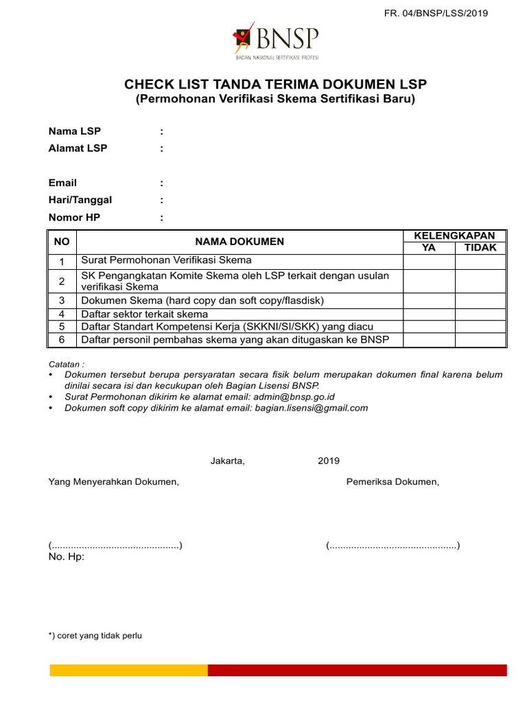 Format Surat Permohonan Verifikasi