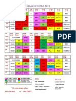 Class Schedule 2019