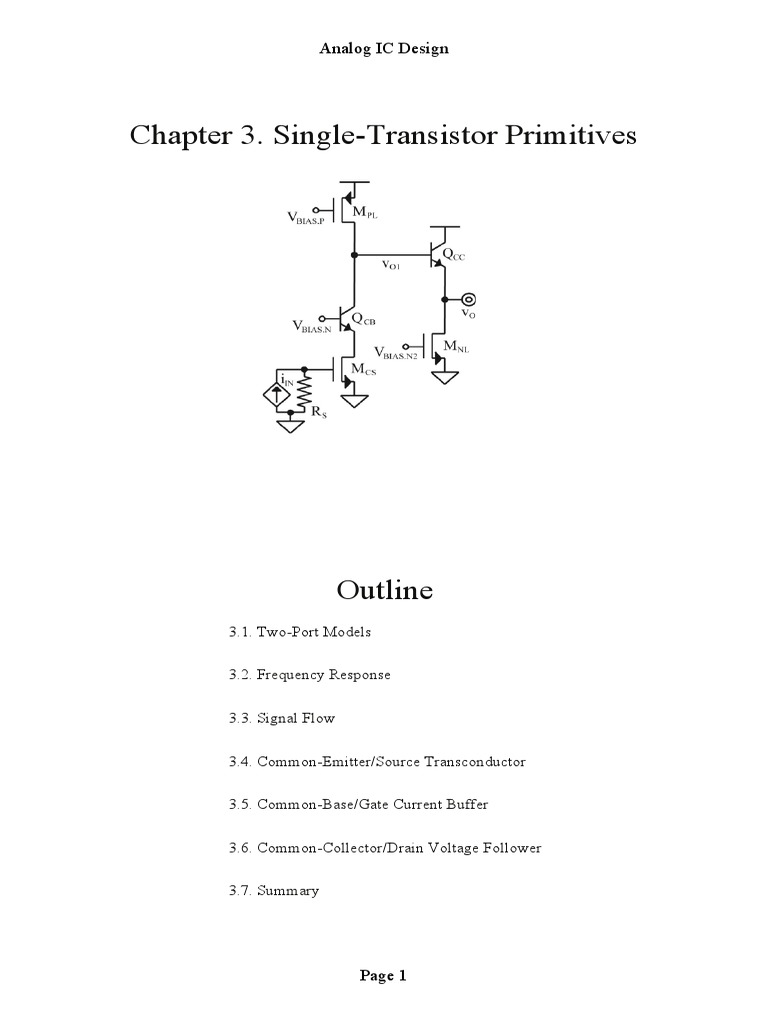 Single-Transistor Circuit Models | PDF | Analog Circuits | Electrical ...