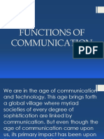 Functions of Communication