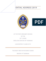 Presidential Address 2019 Tasmanian Anglican Synod