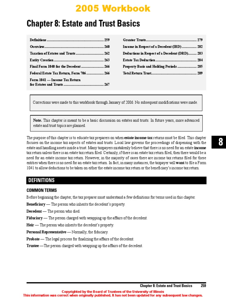 2005 08 Estate and Trust Basics PDF | PDF | Trust Law | Probate