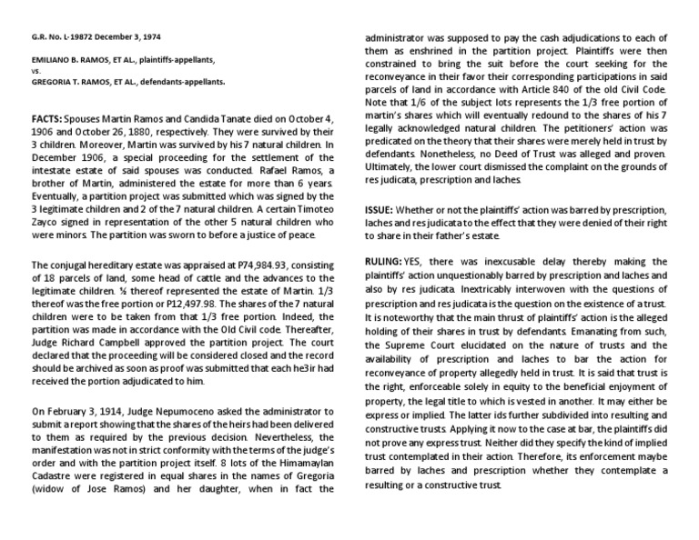 The Supreme Court Rules That Prescription, Laches, and Res Judicata Bar