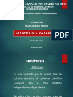 Hipótesis y variables en seguridad minera