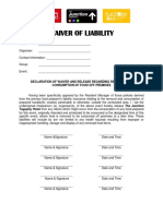 Waiver of Liability