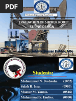 Evaluation of Sucker Rod String Design: Petroleum Engineering Department