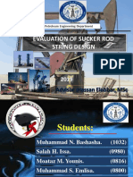 Evaluation of Sucker Rod String Design: Petroleum Engineering Department