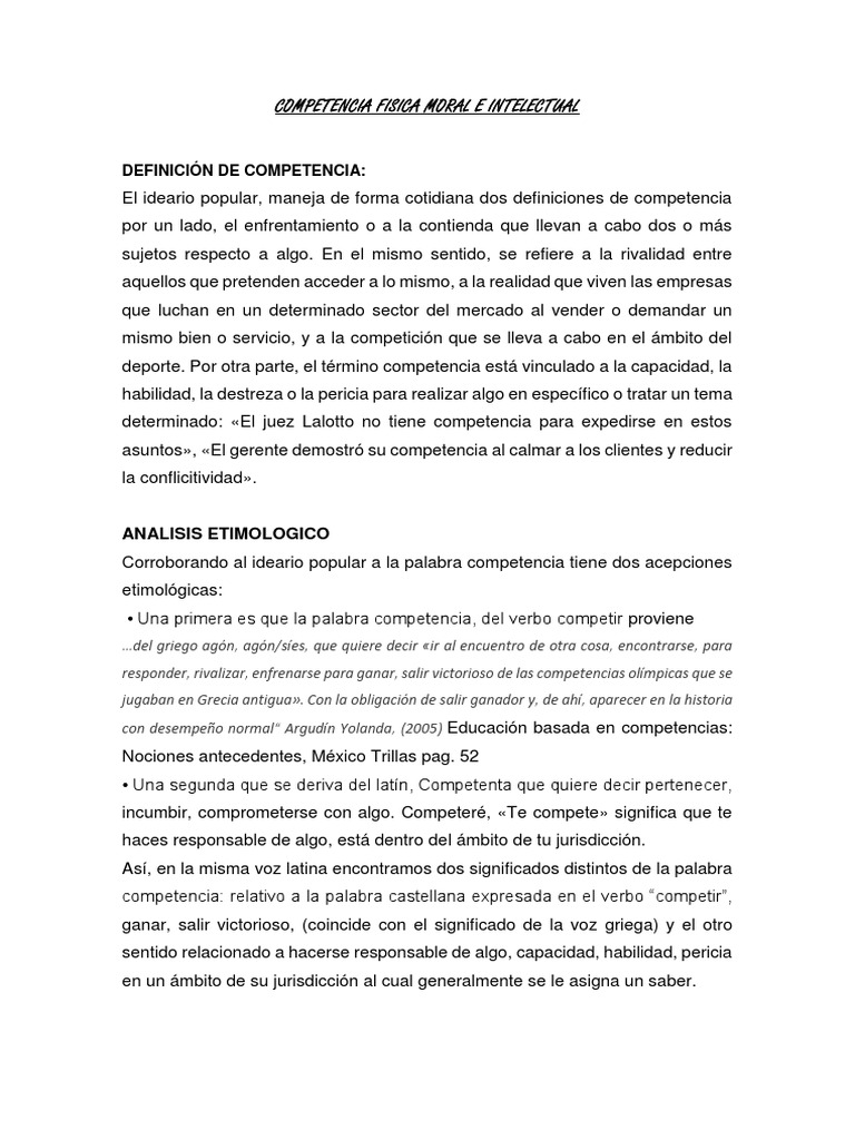 Competencia Fisica Moral e Intelectual | PDF | Conocimiento | Aristóteles
