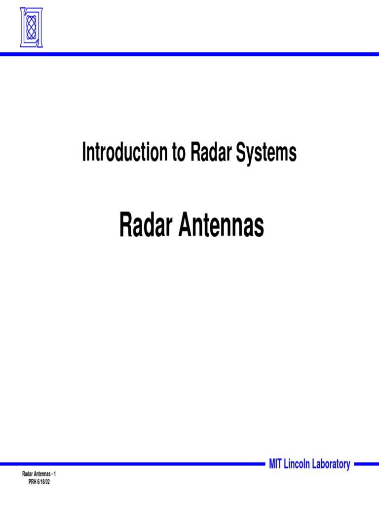 06 Radar Antennas Pdf Pdf Antenna Radio Radar