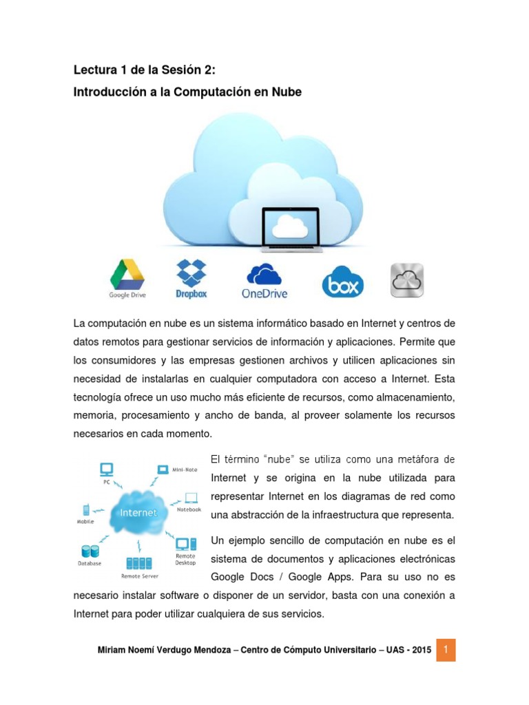 Introducción a la Computación en Nube | PDF | Computación en la nube ...