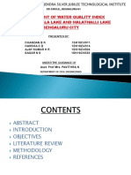 Water Quality Index Determination of Malathalli Lake