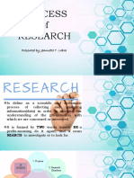 Process of Research: Presented By: Jeannette T. Labra