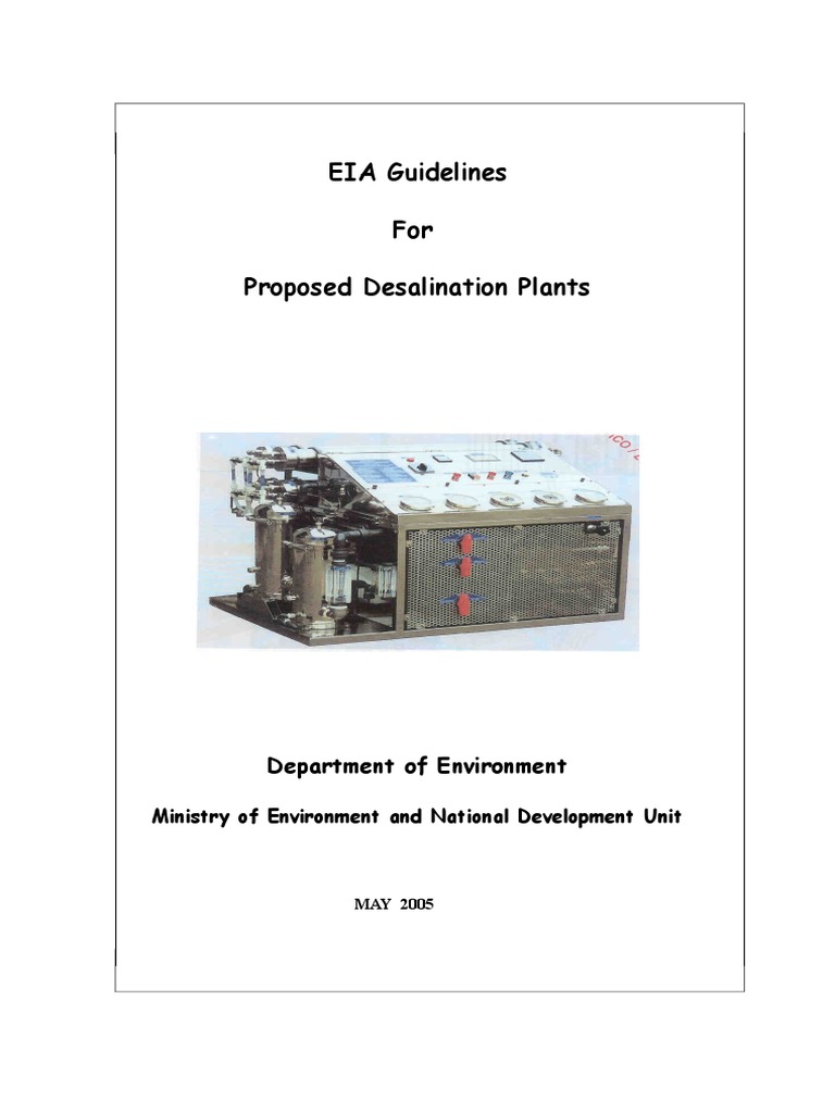 EIA Guidelines for Desalination Plants | PDF | Desalination ...