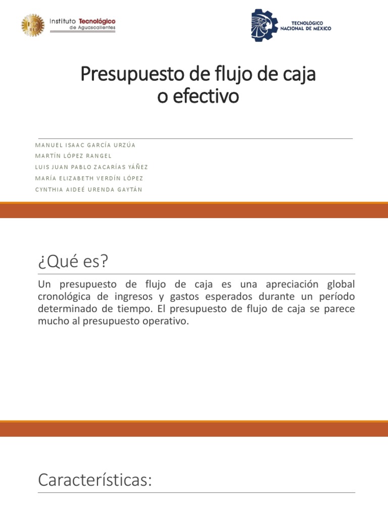 Presupuesto de Flujo de Caja o Efectivo | PDF | Presupuesto | Balance ...