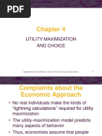 Utility Maximization and Choice